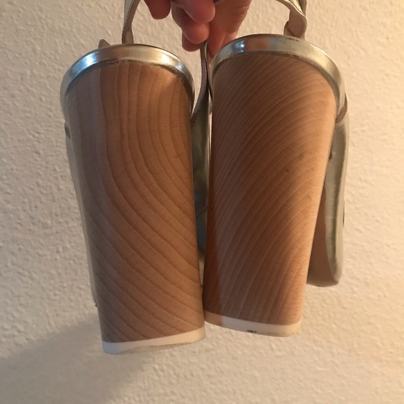 CHLOE leather slingback metallic pumps - Picture 6 of 9